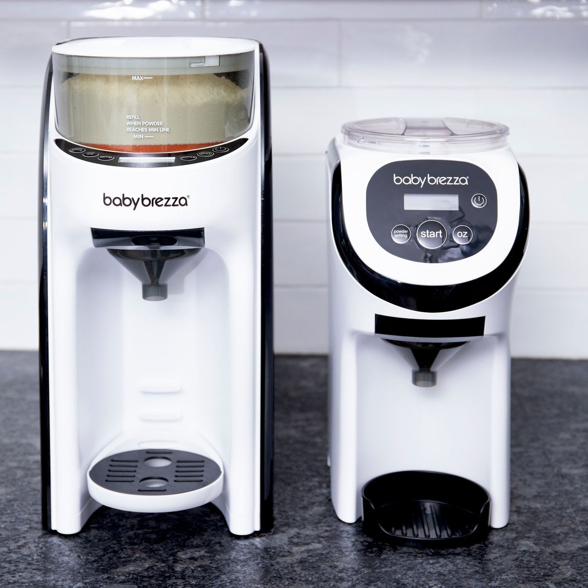 Préparateur biberons nomade Formula Pro Mini blanc, noir, BABY BREZZA