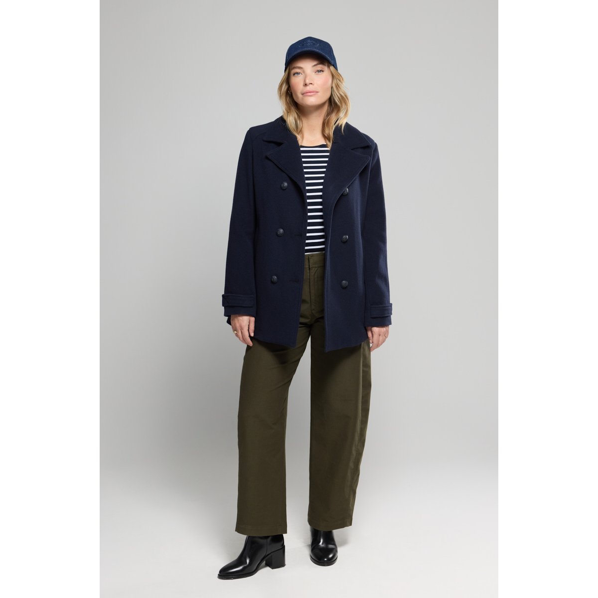 Caban en velours de laine PENFRET rich navy, ARMOR-LUX