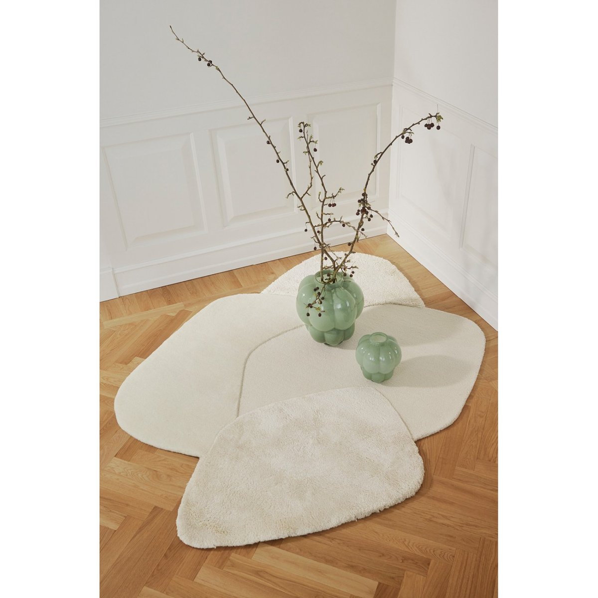 Tapis en laine Mola crème, AYTM