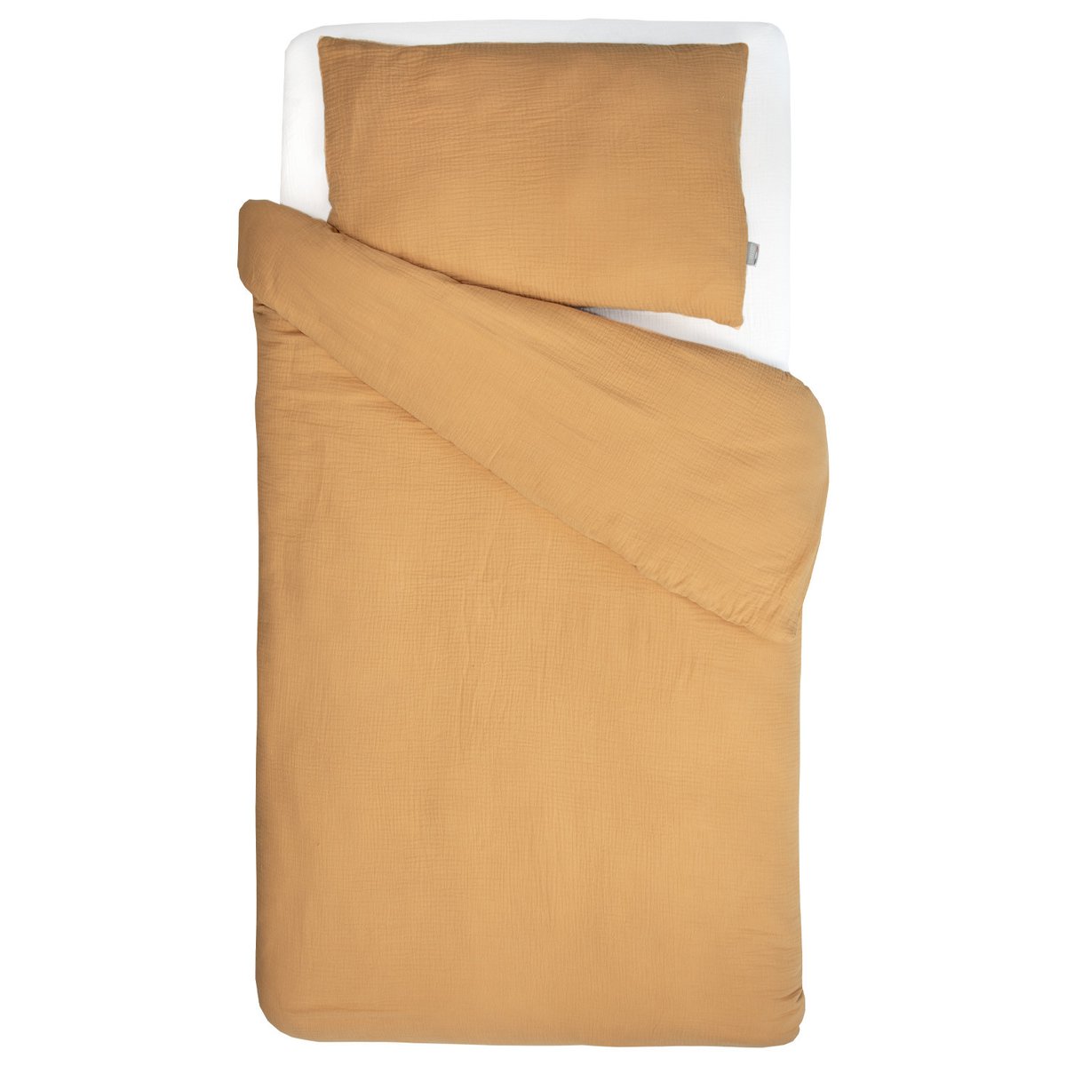 Parure de lit, housse de couette et taie d'oreiller JEANNE camel, SEVIRA KIDS