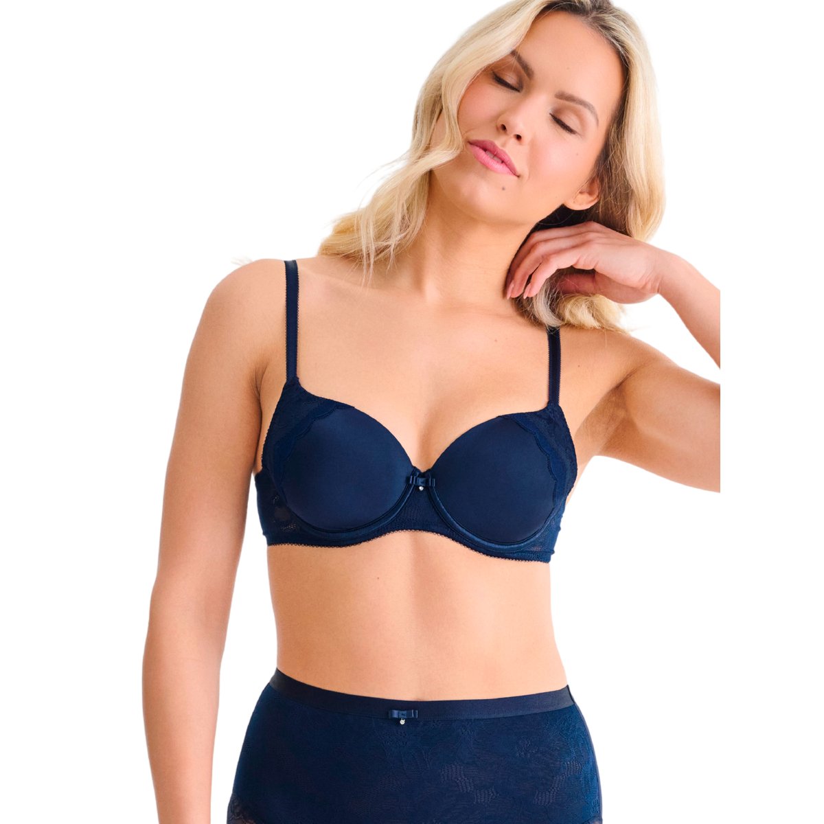 Soutien-gorge préformé EVELYN B à E bleu, LISCA