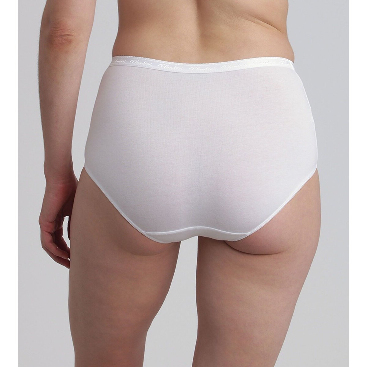Set van 2 maxi slips in biologisch katoen beige+wit, PLAYTEX