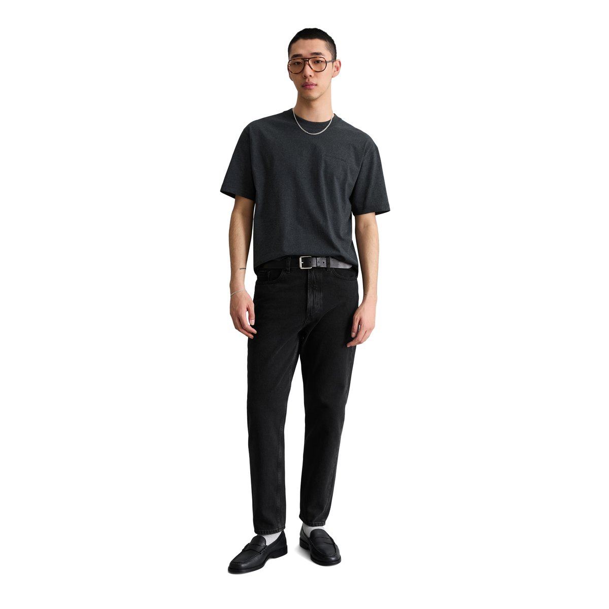 T-shirt relaxed en coton bio doux noir, MARC O’POLO DENIM