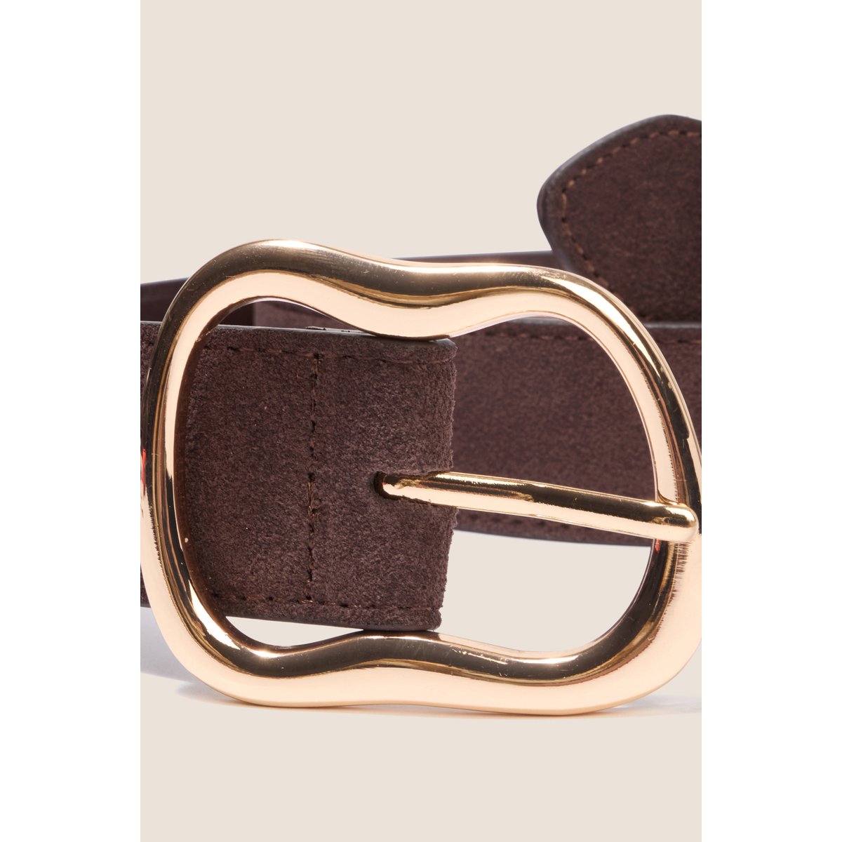 Ceinture en cuir marron foncé, BREAL