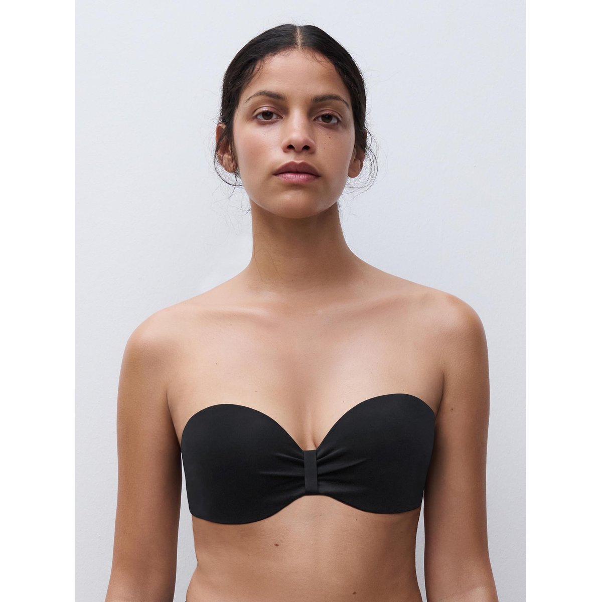 Haut de maillot de bain bandeau coques bretelles amovibles ICON noir, CHANTELLE