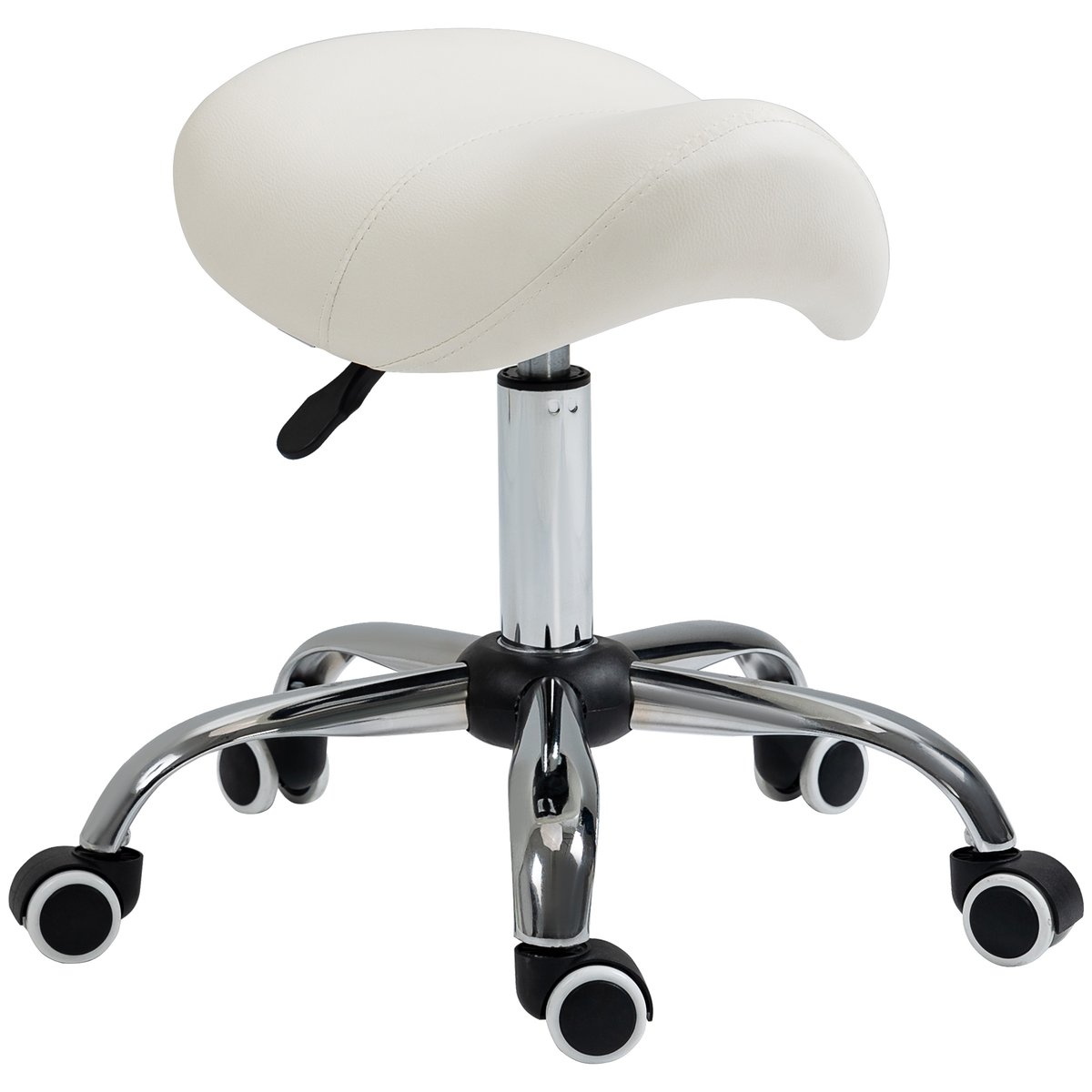Tabouret de salon Métal Blanc blanc, HOMCOM