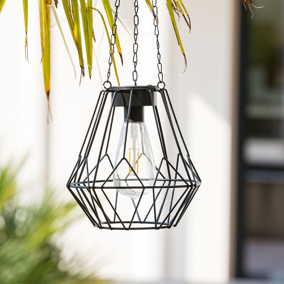 Suspension solaire métal FLAVE noir, ATMOSPHERA