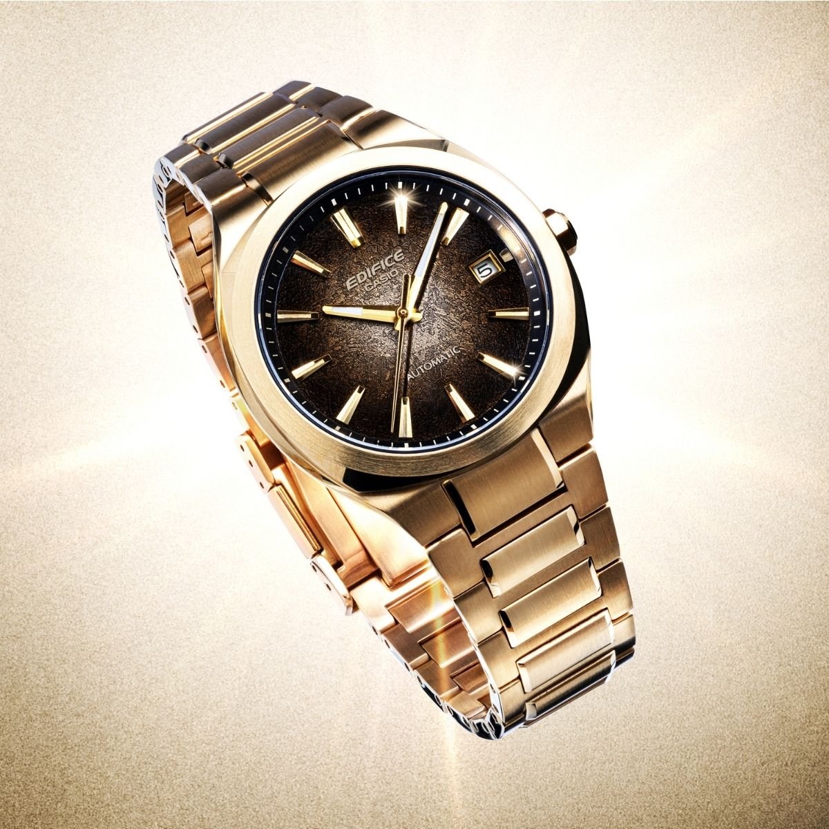 Montre Analogique  EDIFICE doré chocolat doré, CASIO