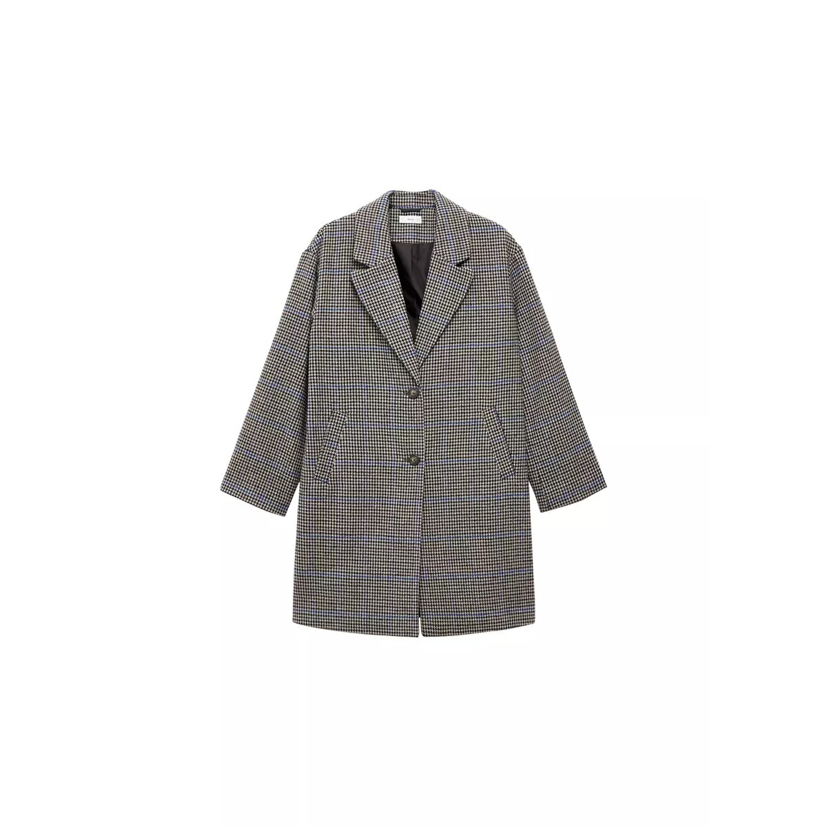 Manteau laine pied-de-poule beige, MANGO TEEN