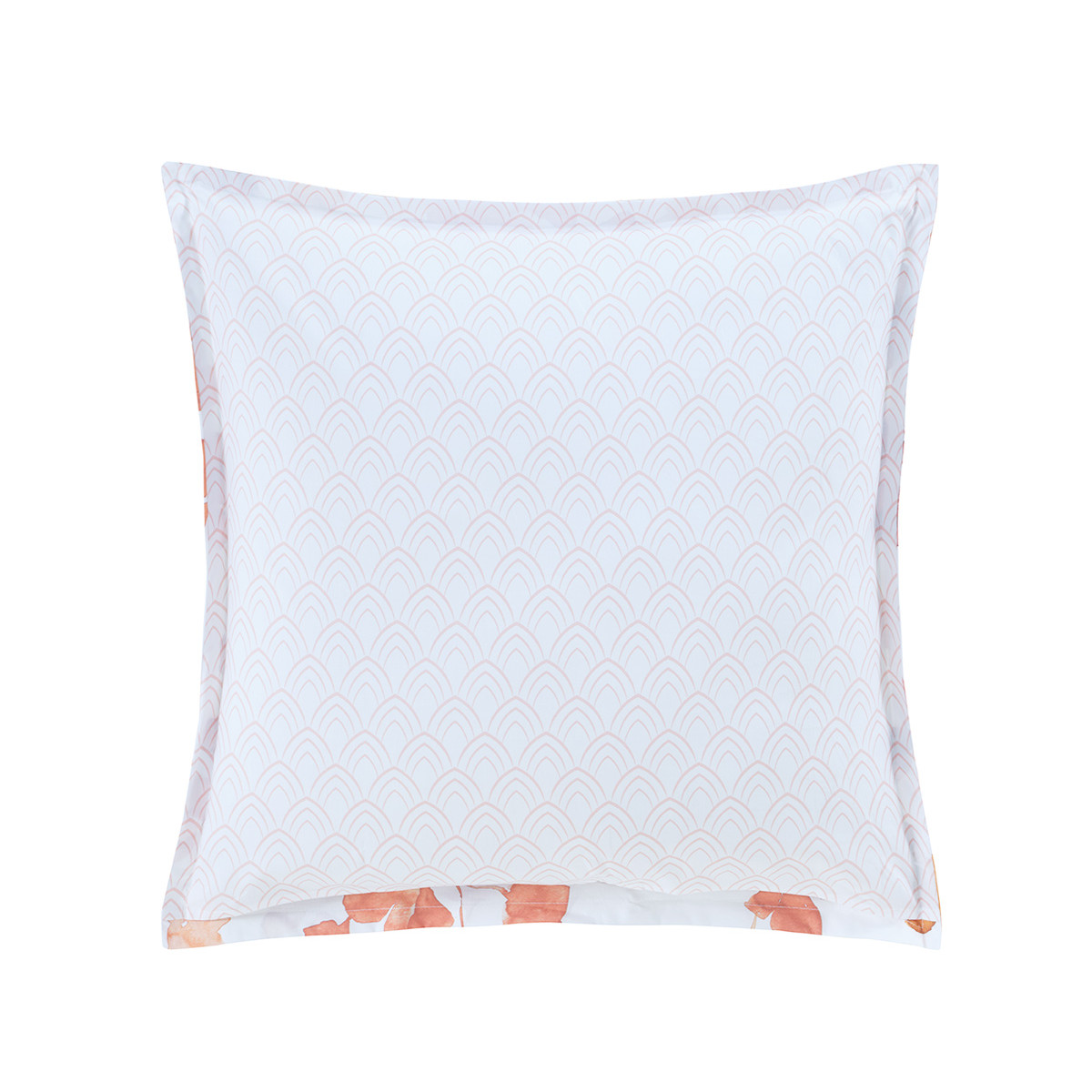 Lot de 2 taies d'oreillers en percale de coton EMMA safran, SENSEI MAISON