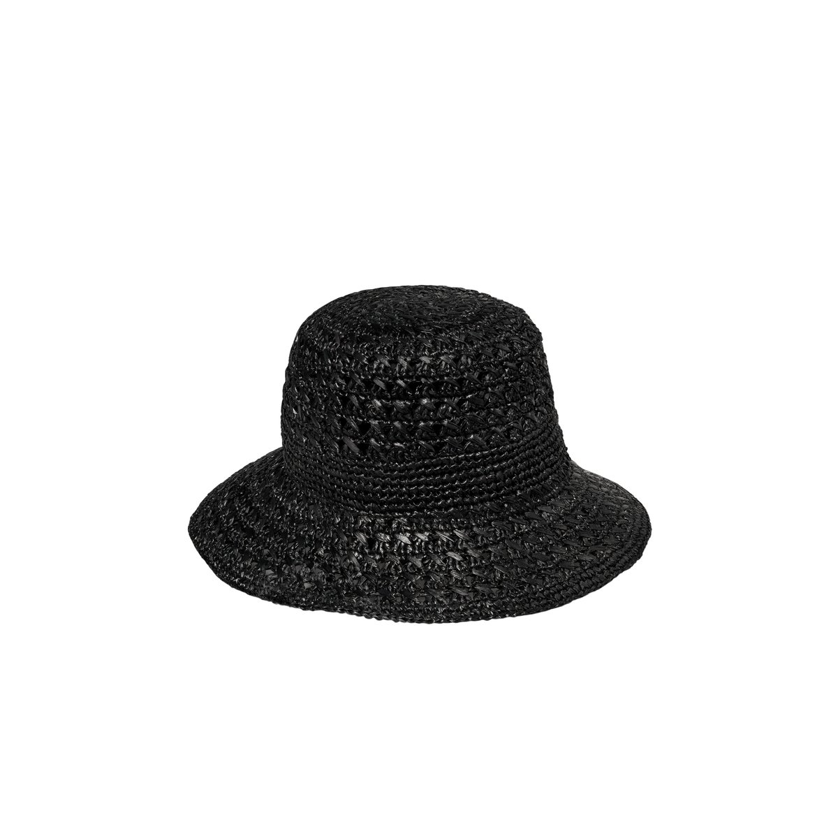 Chapeau de paille en raphia noir, MARC O'POLO