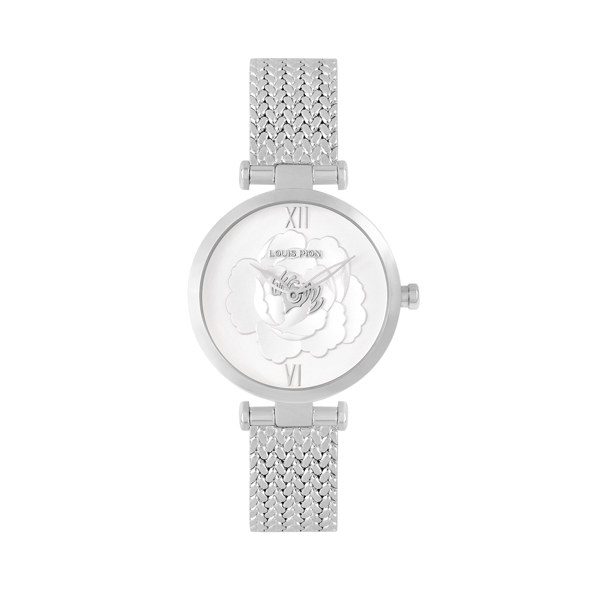 Montre Analogique  FLORE argenté blanc argenté, LOUIS PION