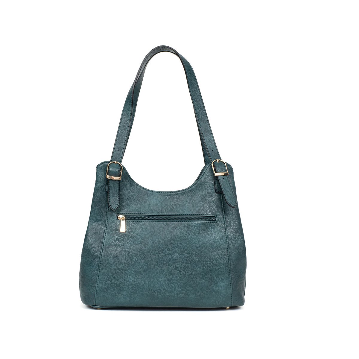 Sac porté épaule 2 anses TOSCANE bleu pétrole, HEXAGONA