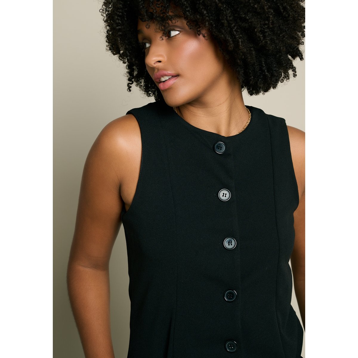 Gilet sans manches noir, LOLALIZA