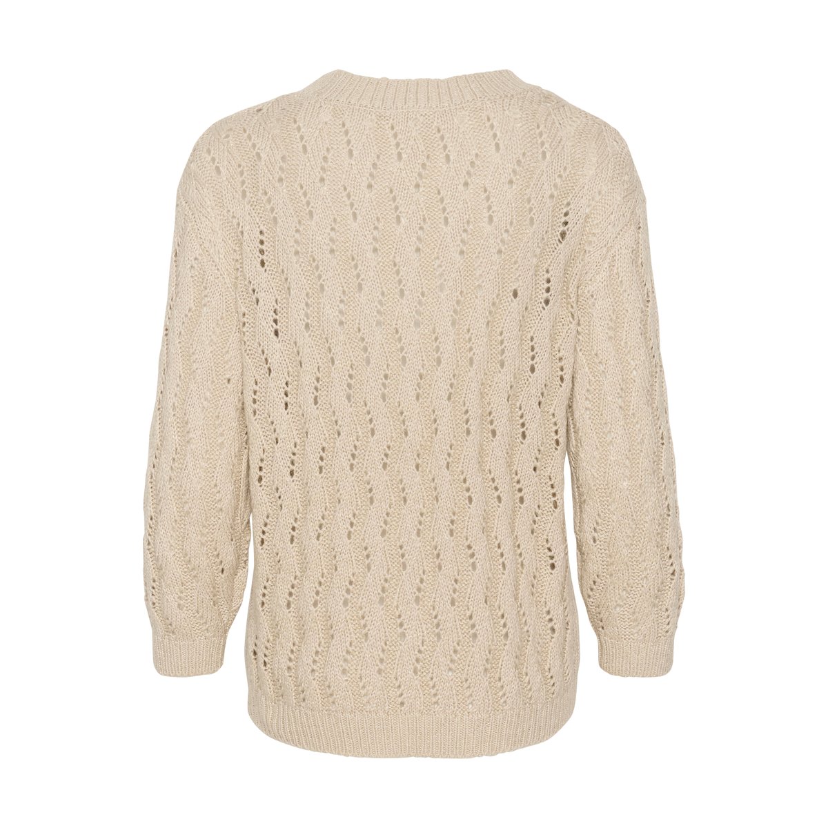 Knitted pullover beige feather gray melange, KAFFE