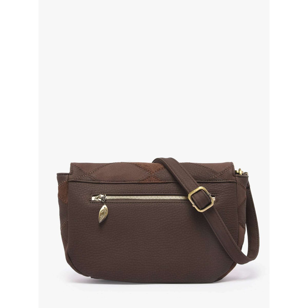 Sac bandoulière Neflier patchwork chocolate, WOOMEN