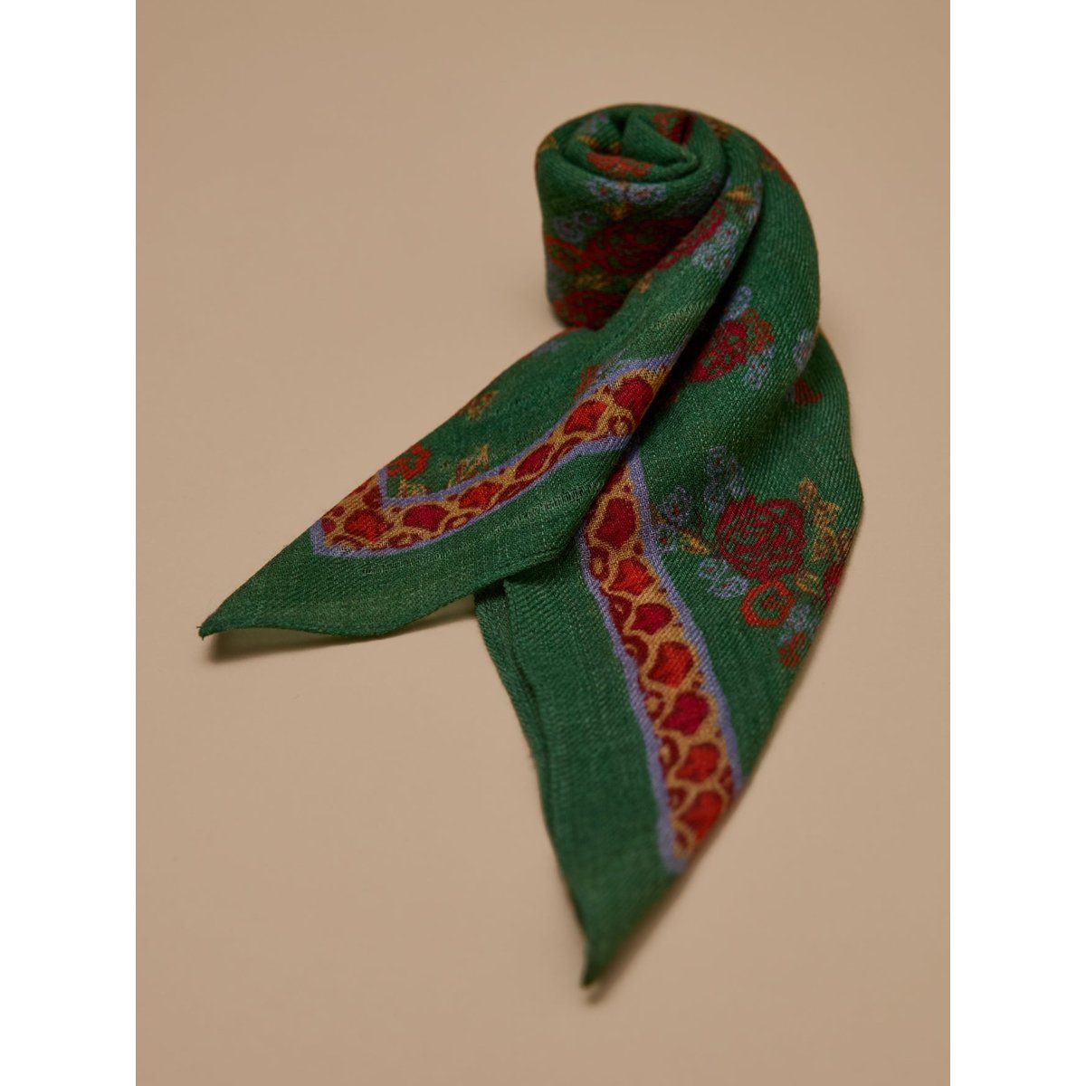 Bandana imprimé en laine green, CYRILLUS