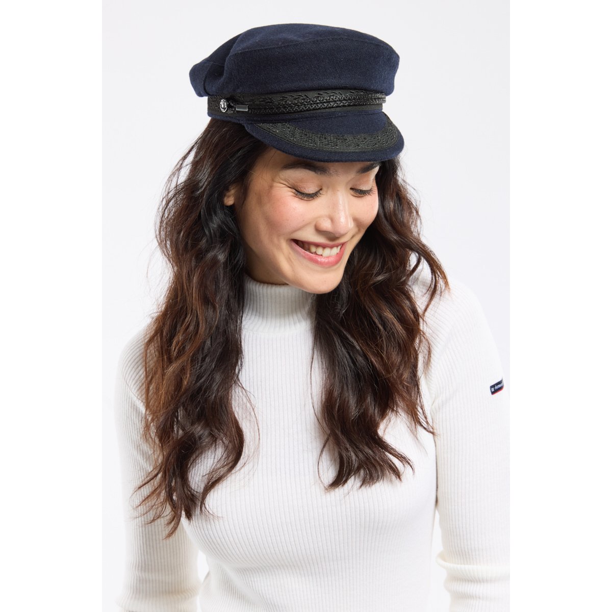 Casquette de marin en laine BELON marine, ARMOR-LUX