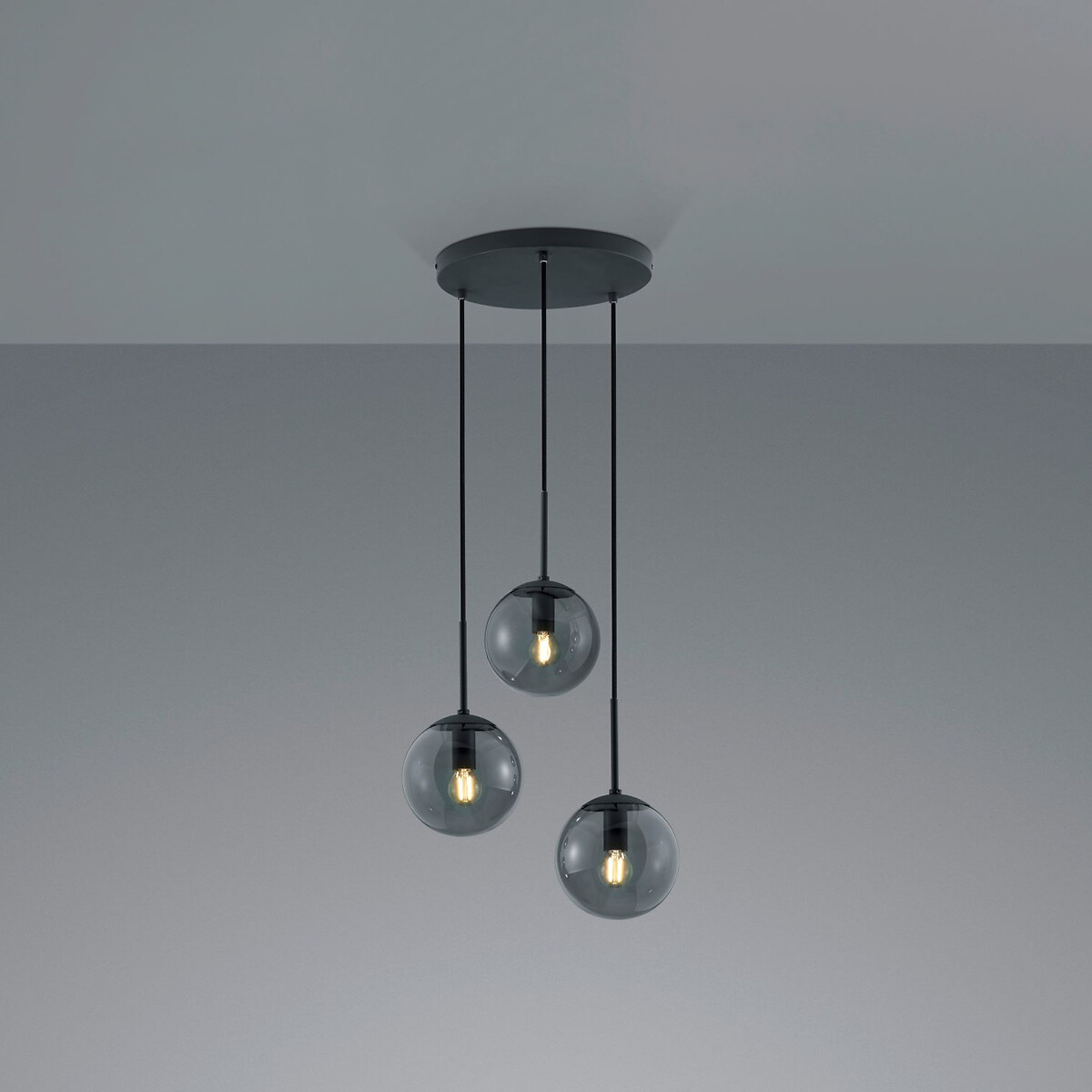 Candeeiro de teto Balini, TRIO Lighting antracite, TRIO LIGHTING