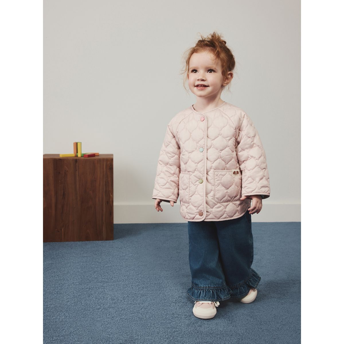 Veste matelassée déperlante applique chien rose, NEXT