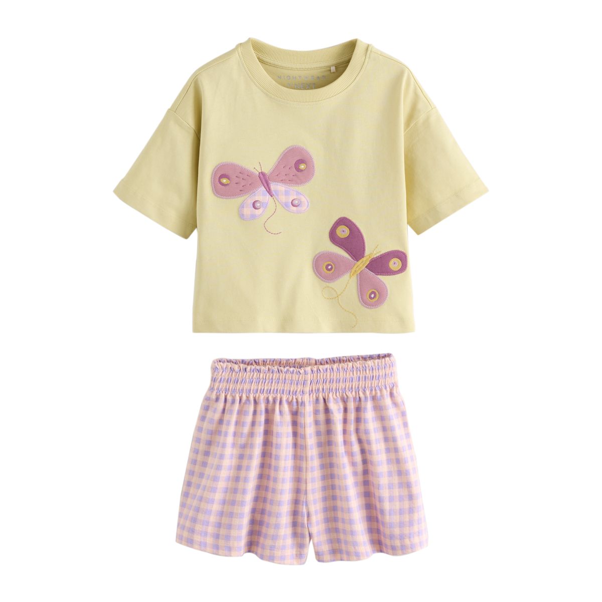Pyjama short appliqué, lot de 2 rose/lilas, NEXT