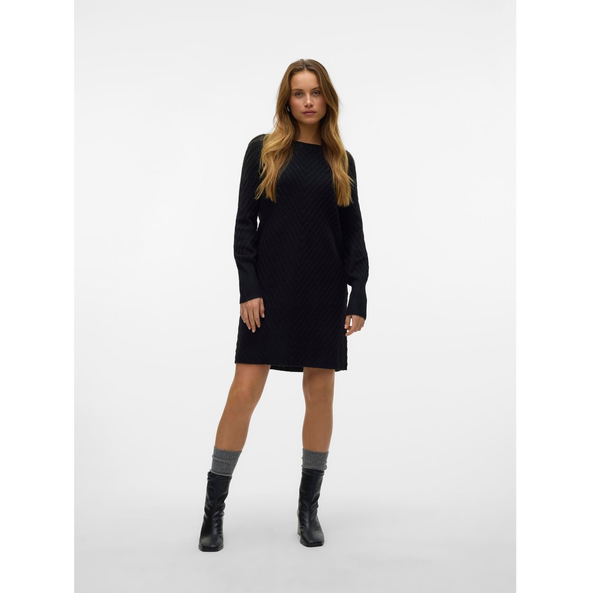 Robe En Maille noire - black, VERO MODA