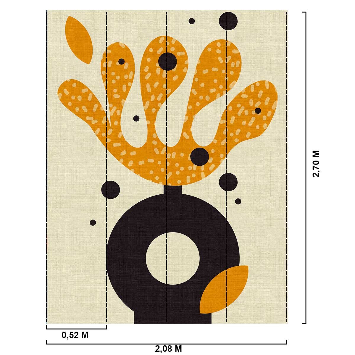 Papier peint coupé intissé, HEXOA