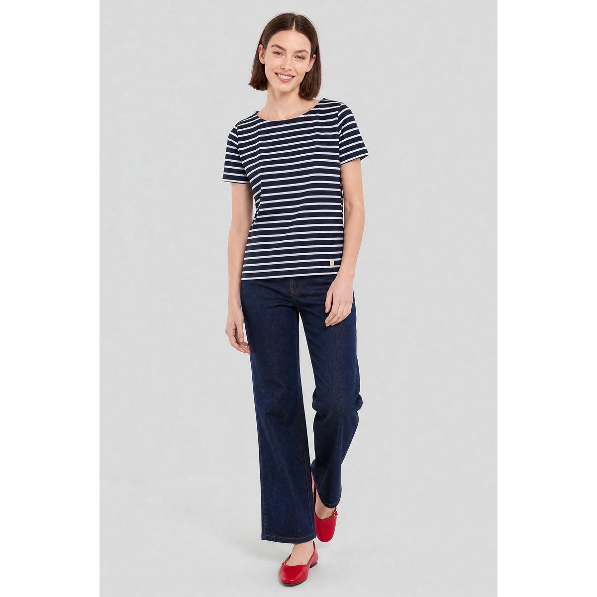 Marinière en coton léger rich navy/blanc, ARMOR-LUX