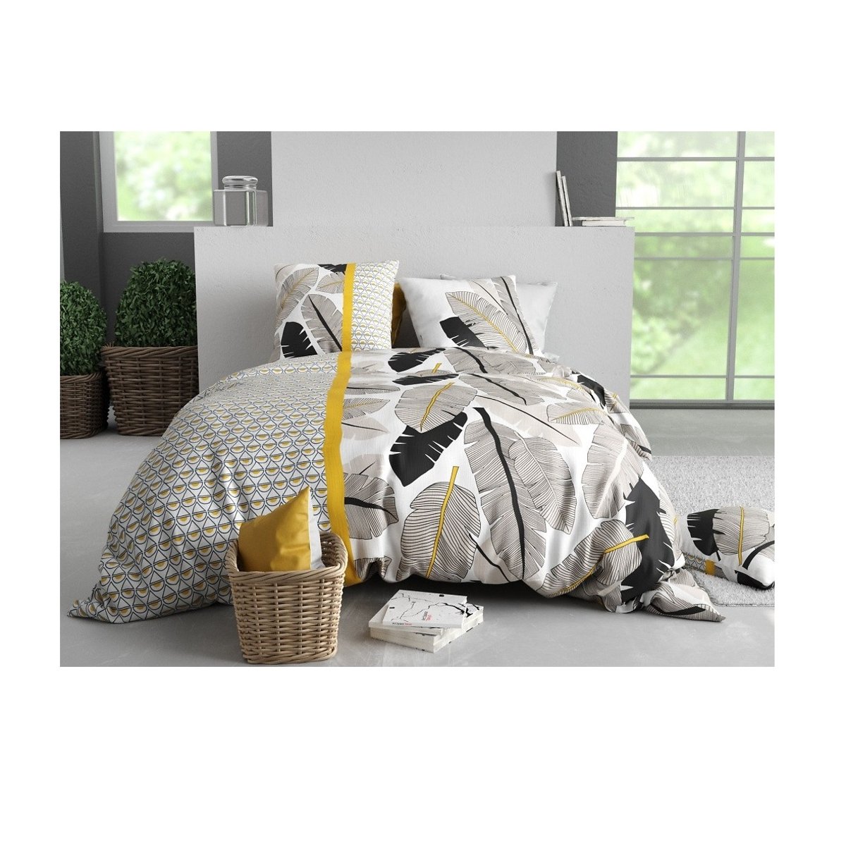 Parure de lit Plumes blanc, EDEN