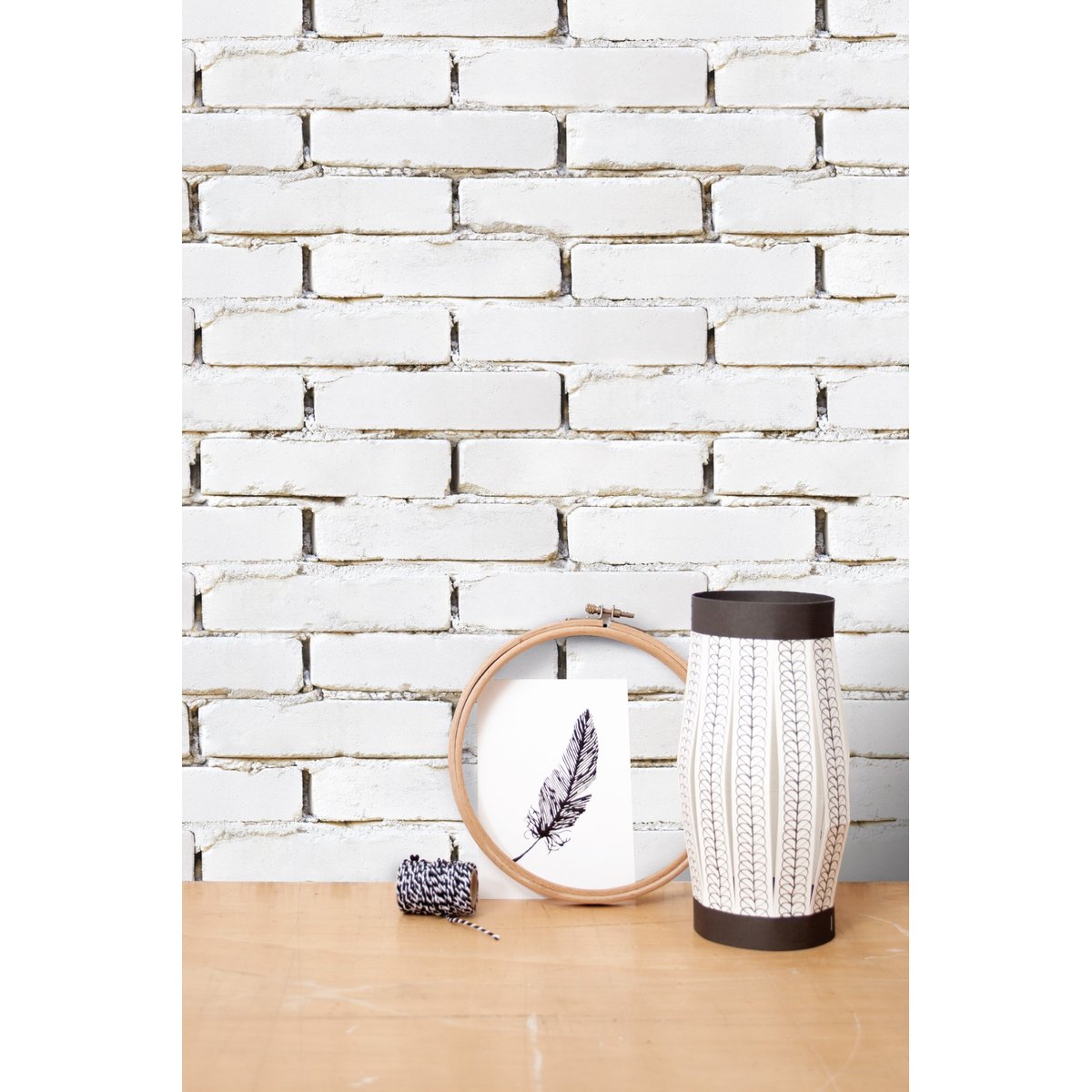 Papier peint Briquettes blanc, SUPERFRESCO EASY