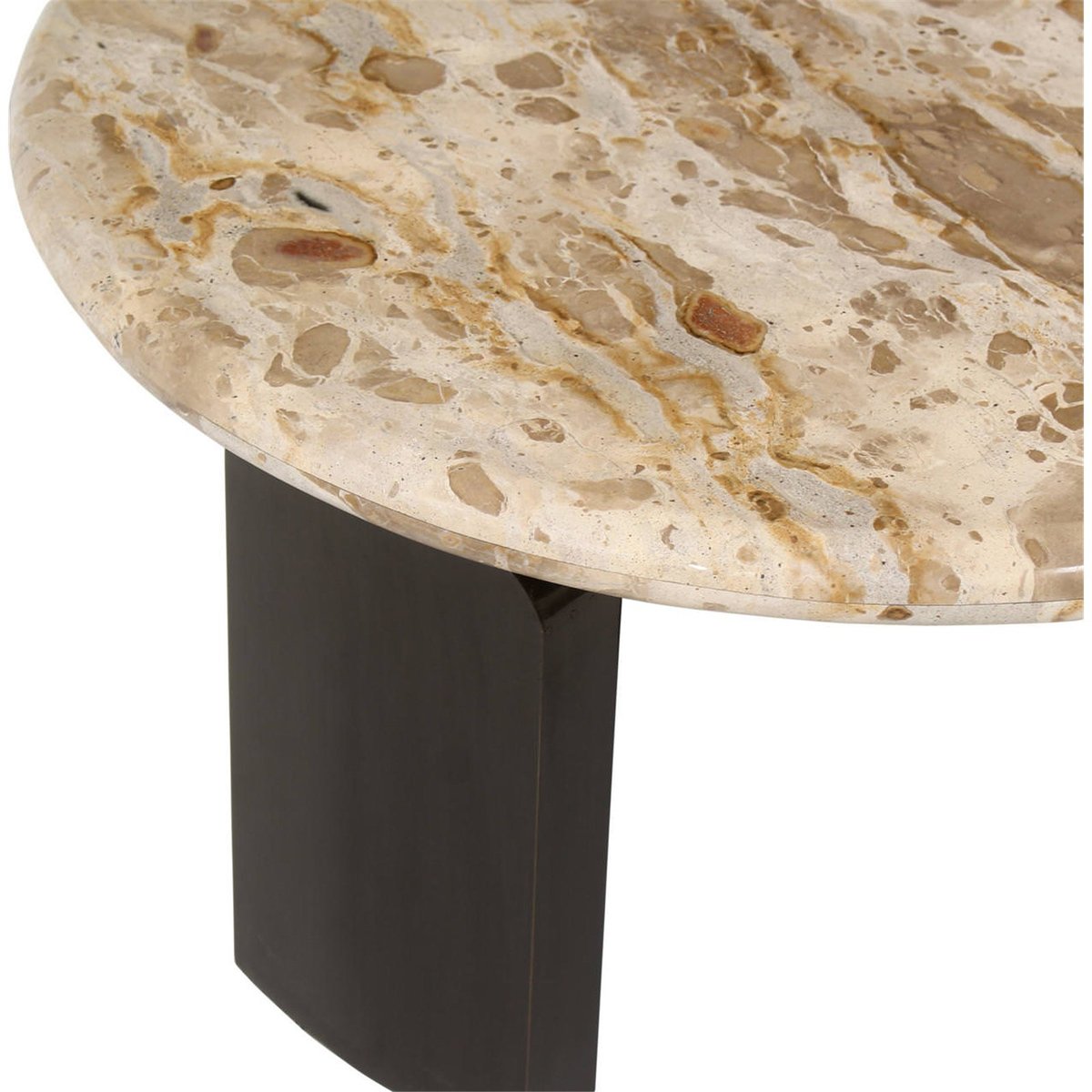 Tables basses gigognes en marbre, Lot de 2 bronze, RECOLLECTION
