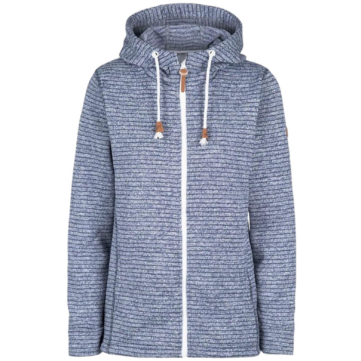Veste chinée à capuche motif/style à rayures KARI bleu marine, TRESPASS