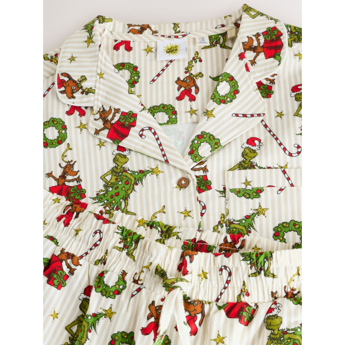 Pyjama boutonné noël collection famille crème, NEXT