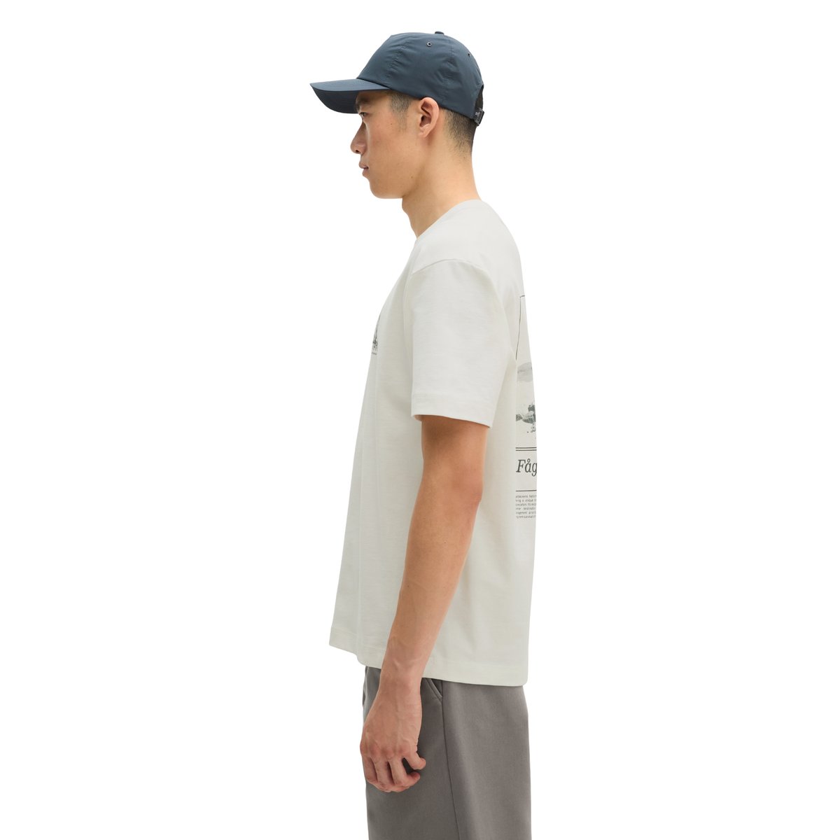 T-shirt regular avec un grand imprimé au dos blanc, MARC O'POLO