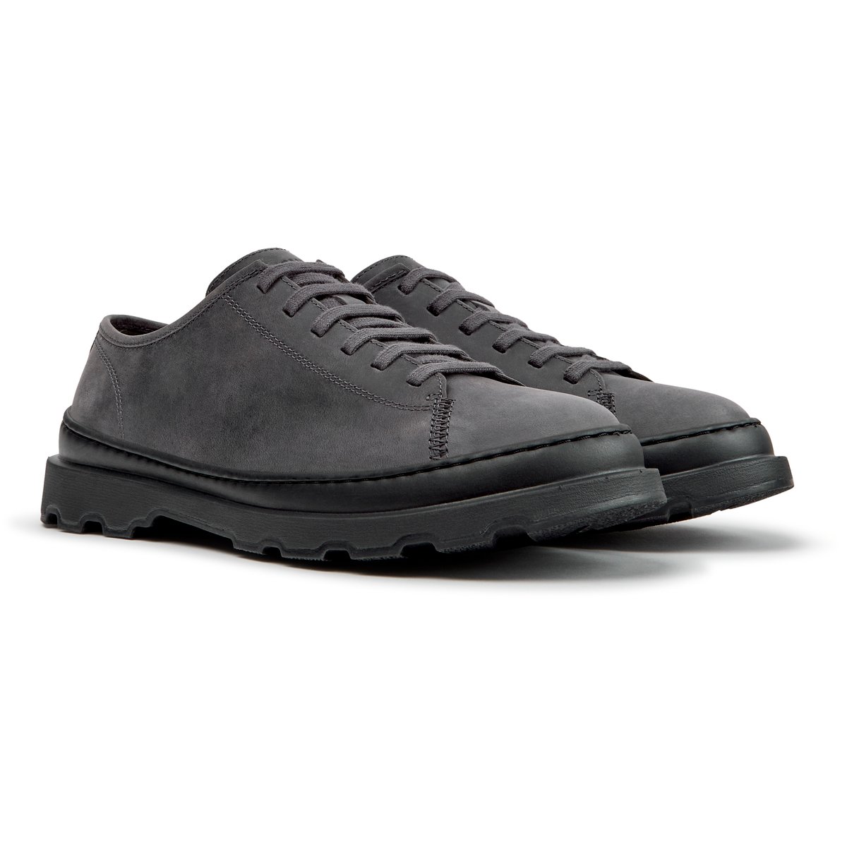Derbies Brutus+ Nubuck Leather gris moyen 003, CAMPER