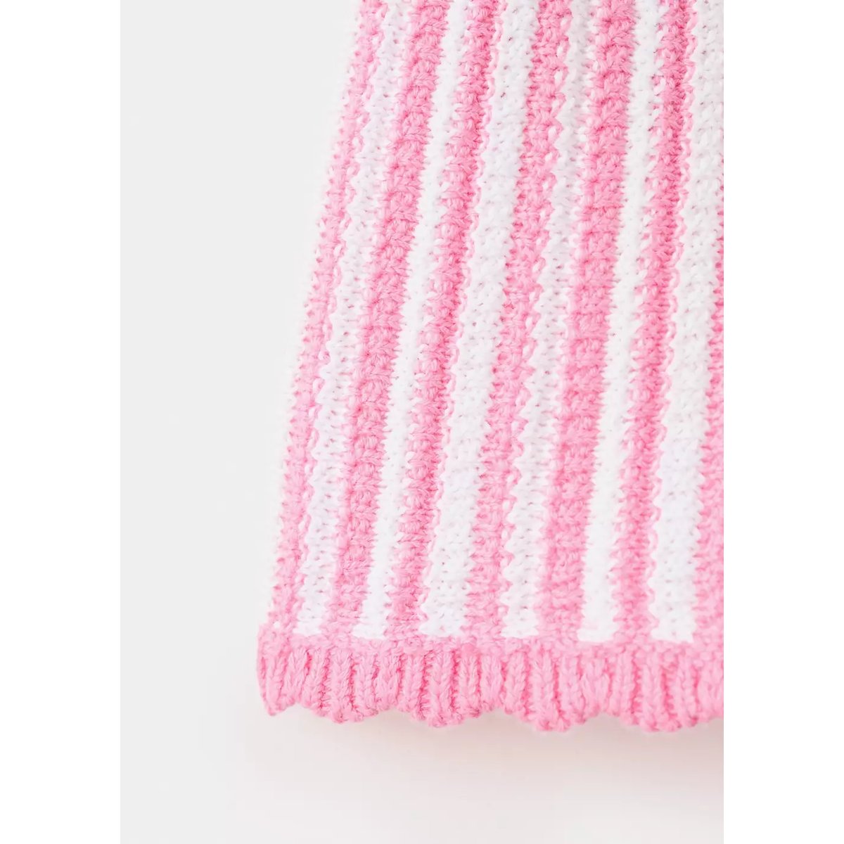 Short en crochet à rayures rose, MANGO BABY