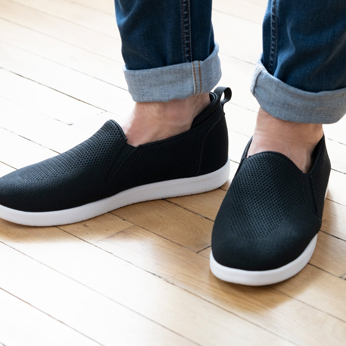 Baskets slip on à enfiler, très confortables noir, ISOTONER