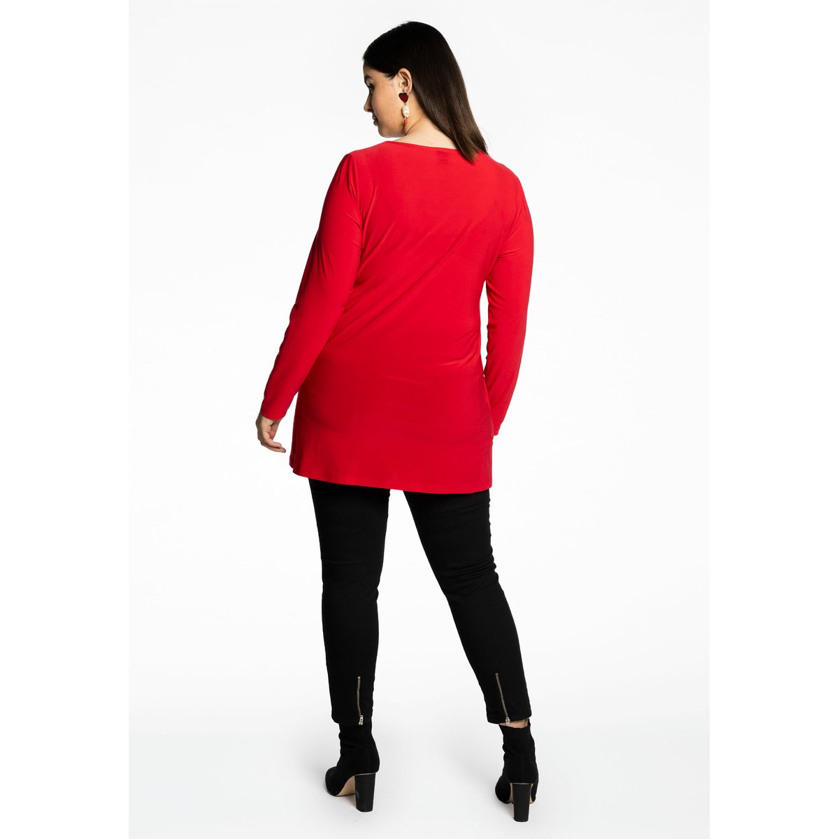 Tunique avec manches longues rouge, YOEK