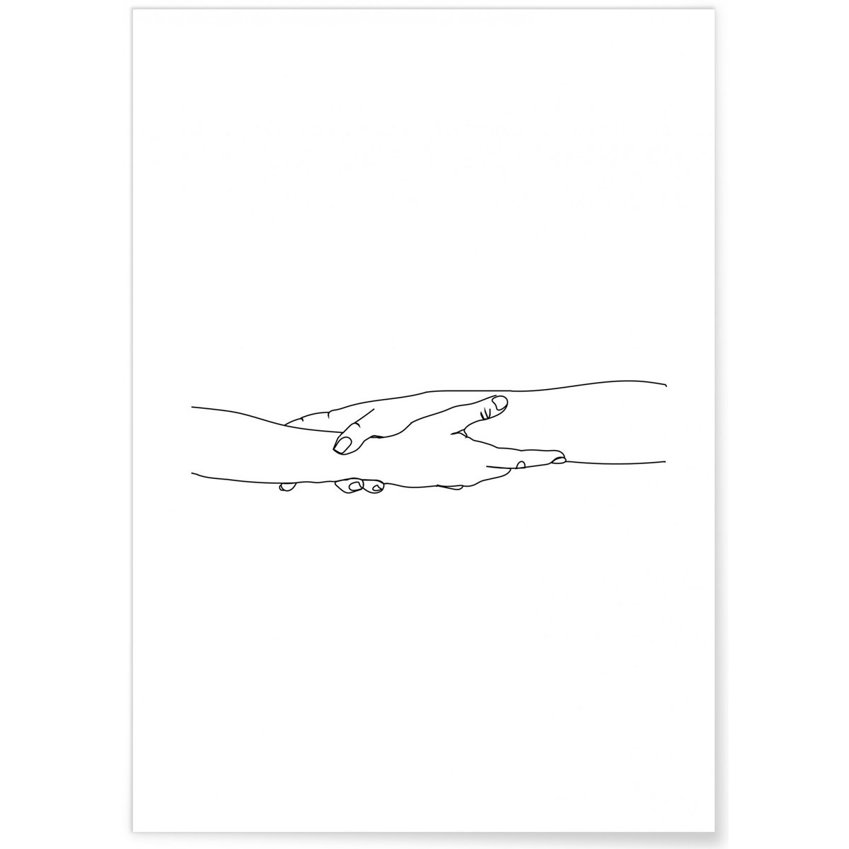 Affiche Line Art Bras blanc, L'AFFICHERIE