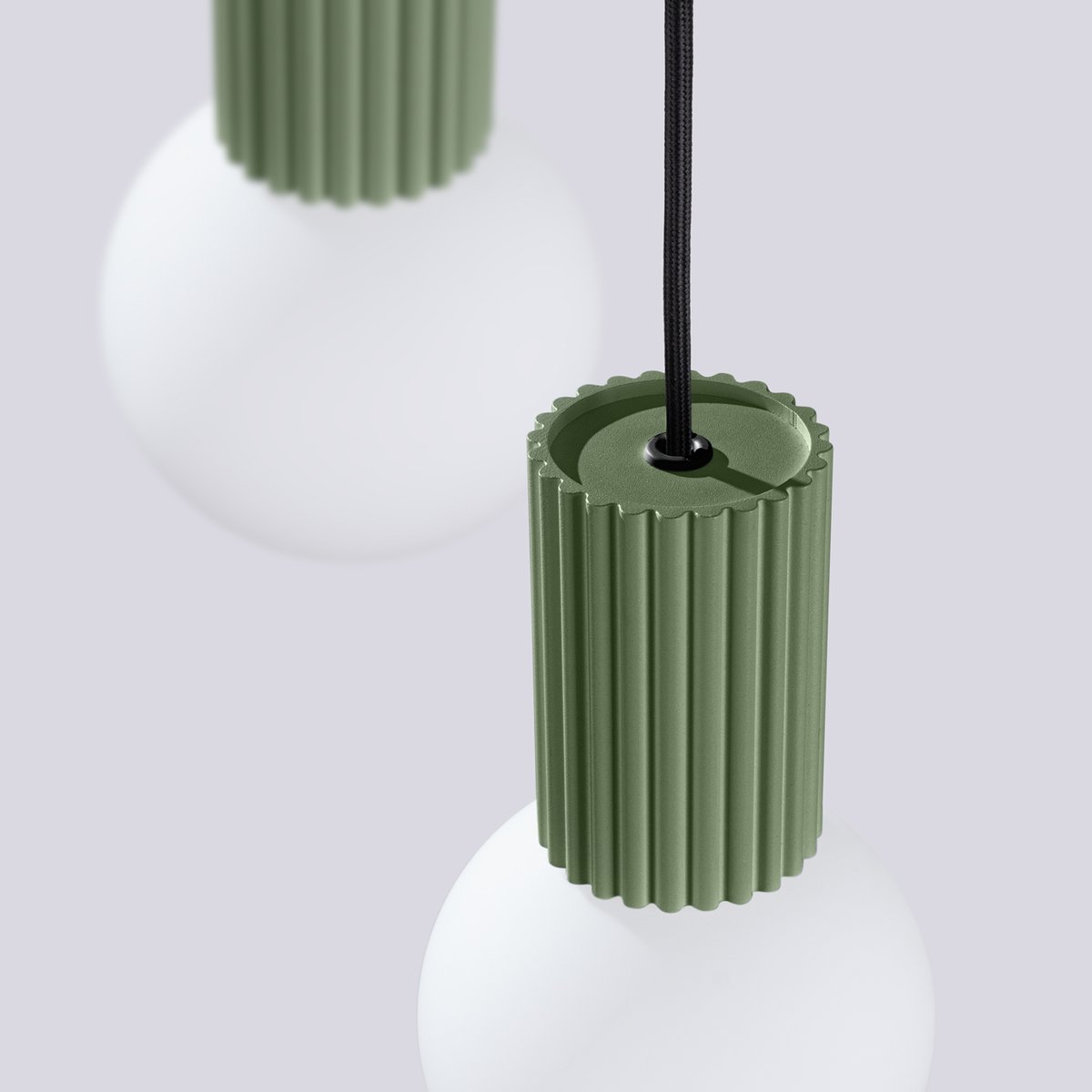 Suspension Aluminium Vert Olive G9 3 Halo vert, EDEN
