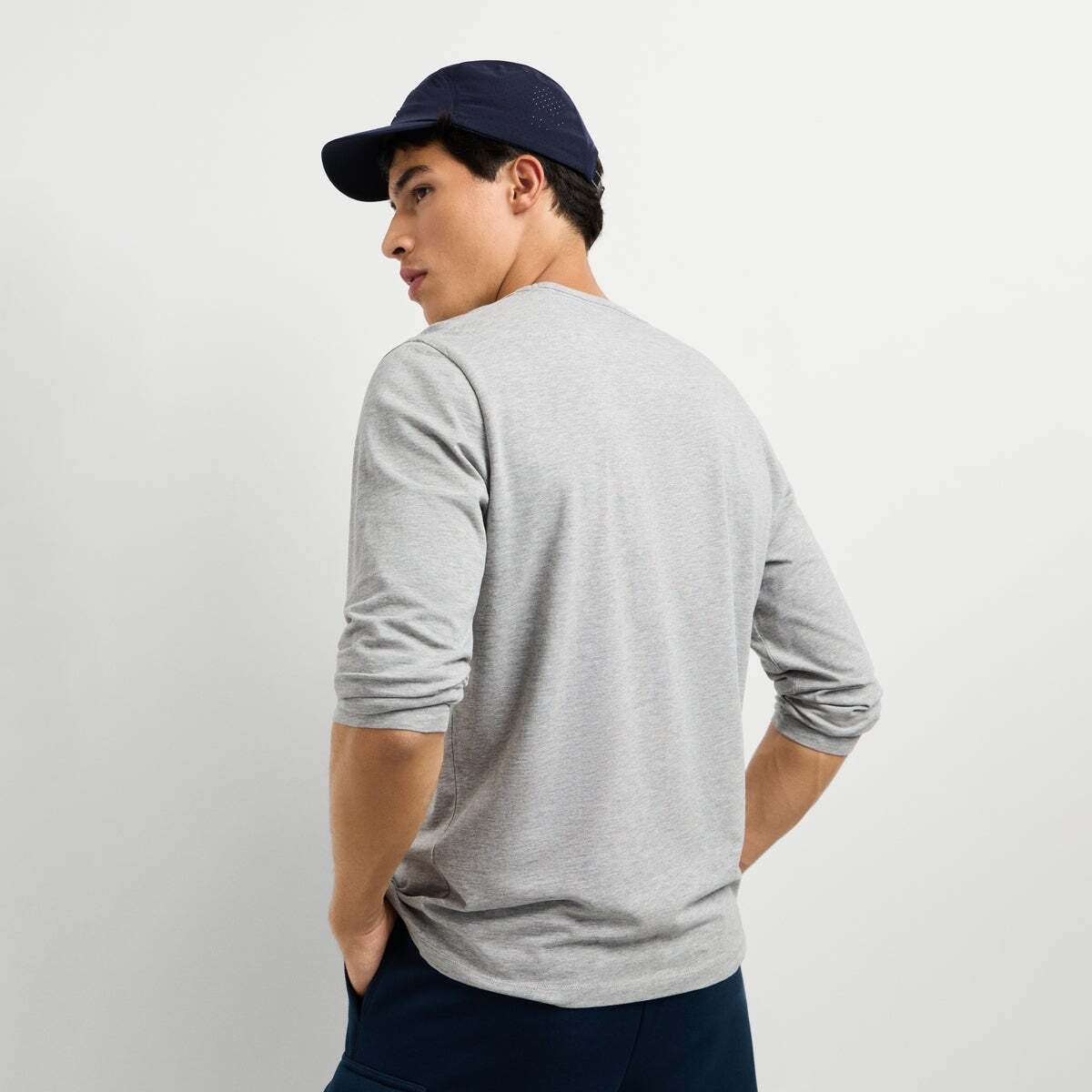 T-Shirt Manches Longues Coupe Slim gris chine, PEPE JEANS