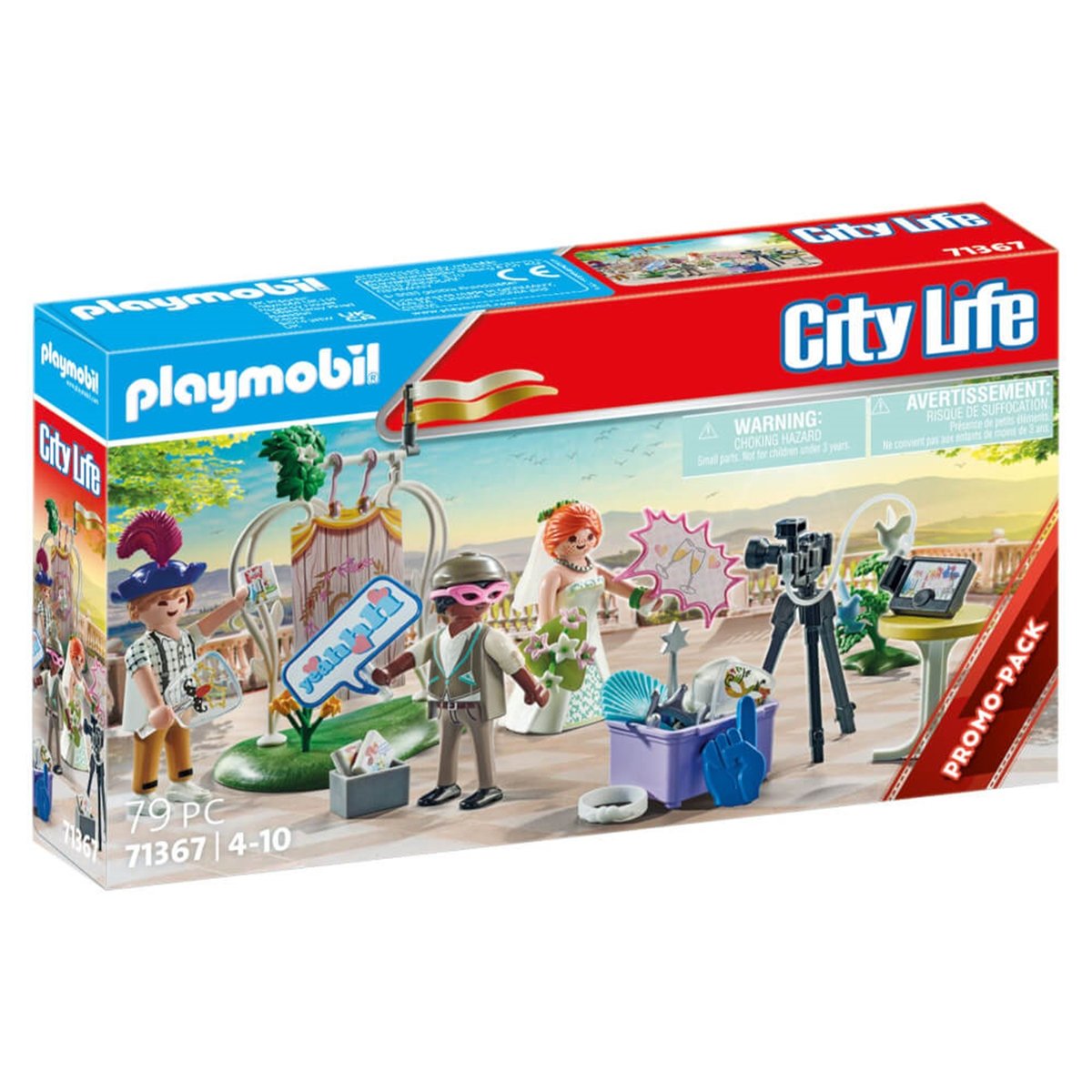 City Life Couple de mariés et appareil photo multicolore, PLAYMOBIL