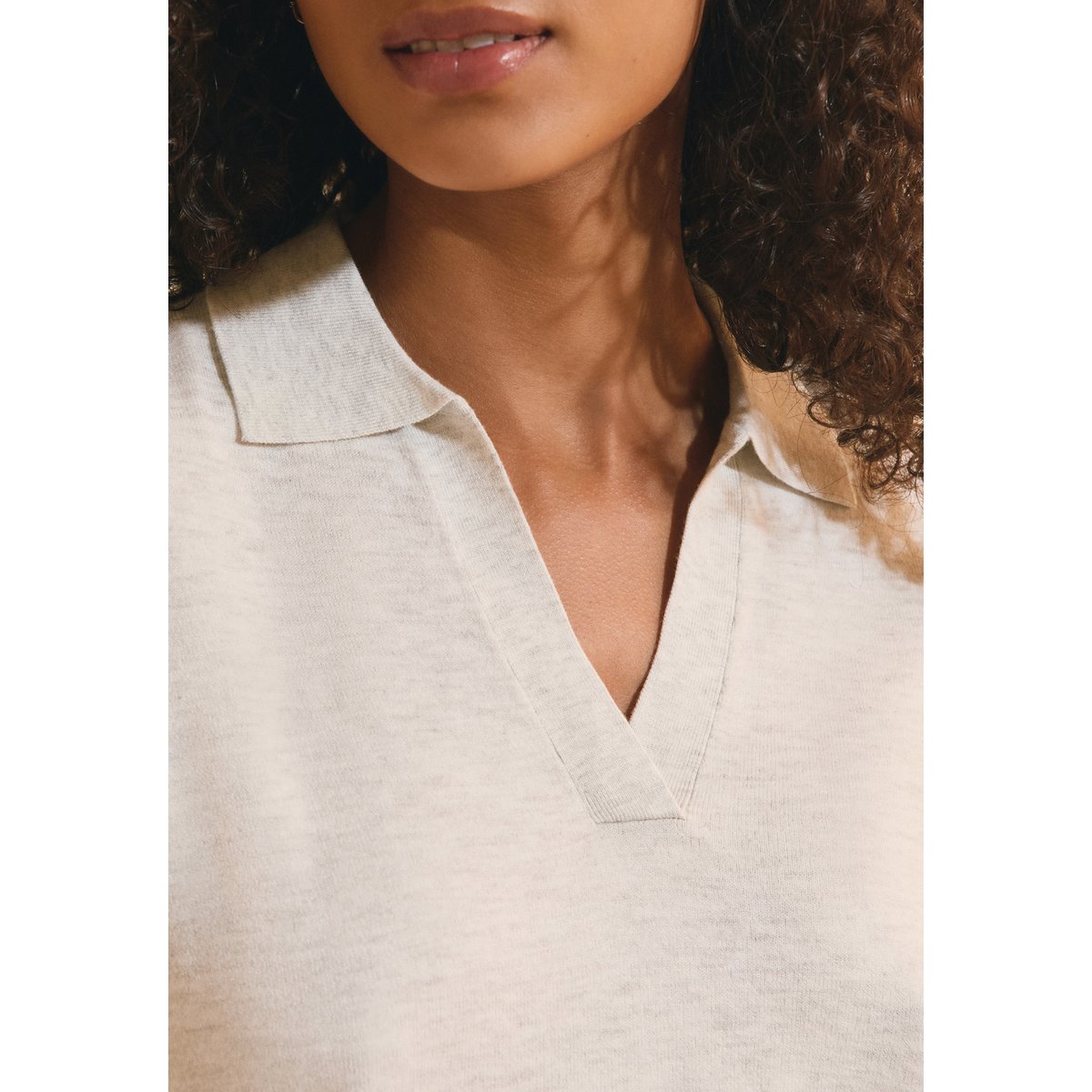 Pull de pyjama avec col polo BRIELA gris, ETAM
