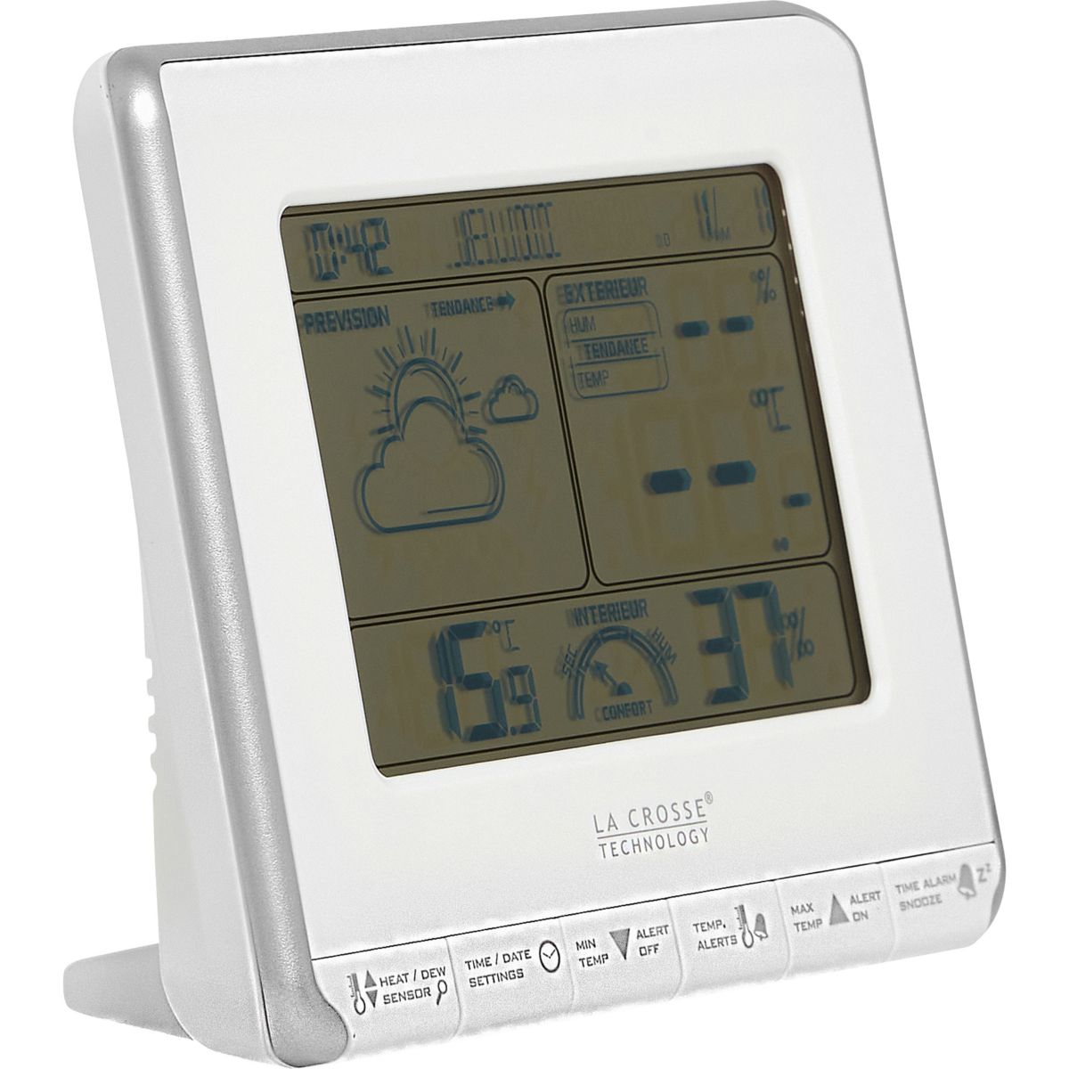 Station météo WS6818 Blanc/Argent gris, LA CROSSE TECHNOLOGY