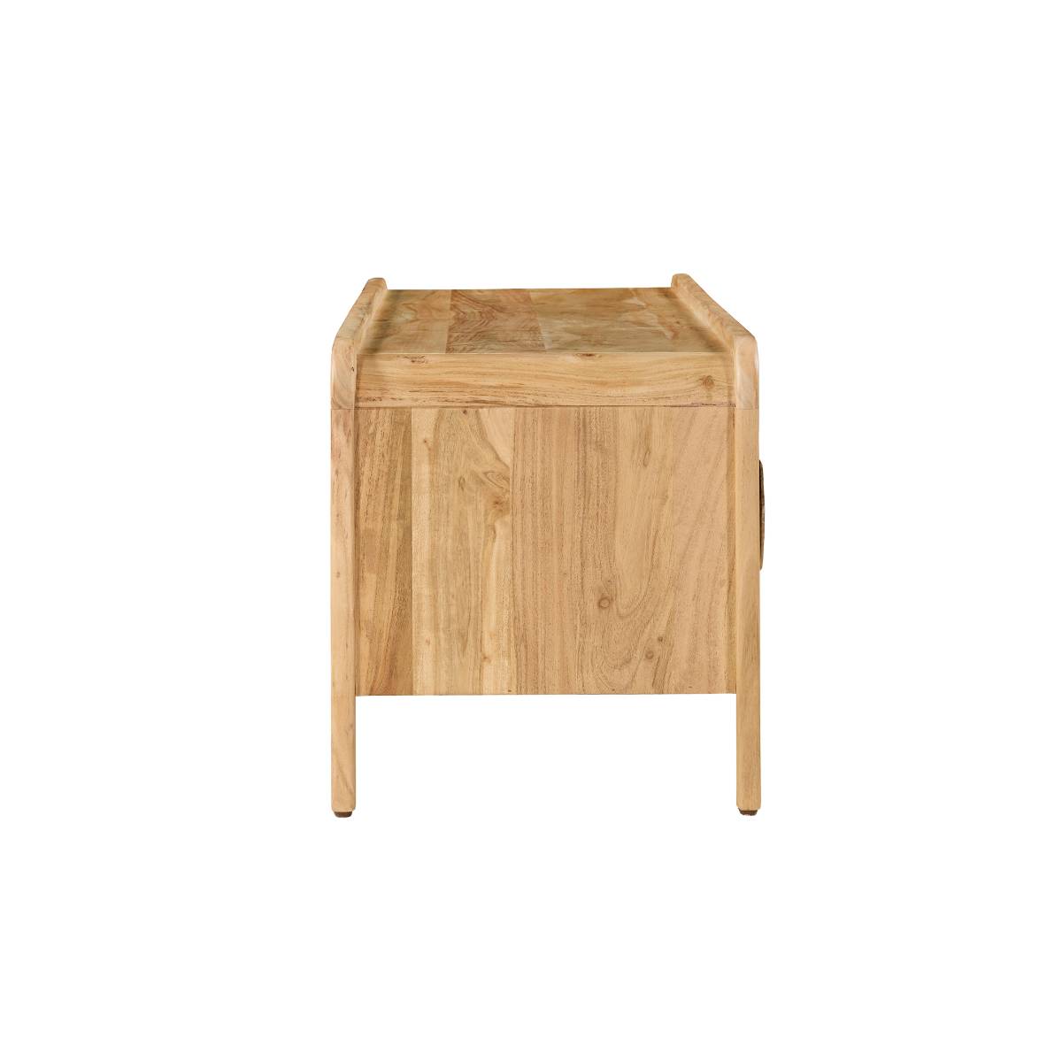 Meuble TV en bois d'acacia CESAR noir, MADE IN MEUBLES 