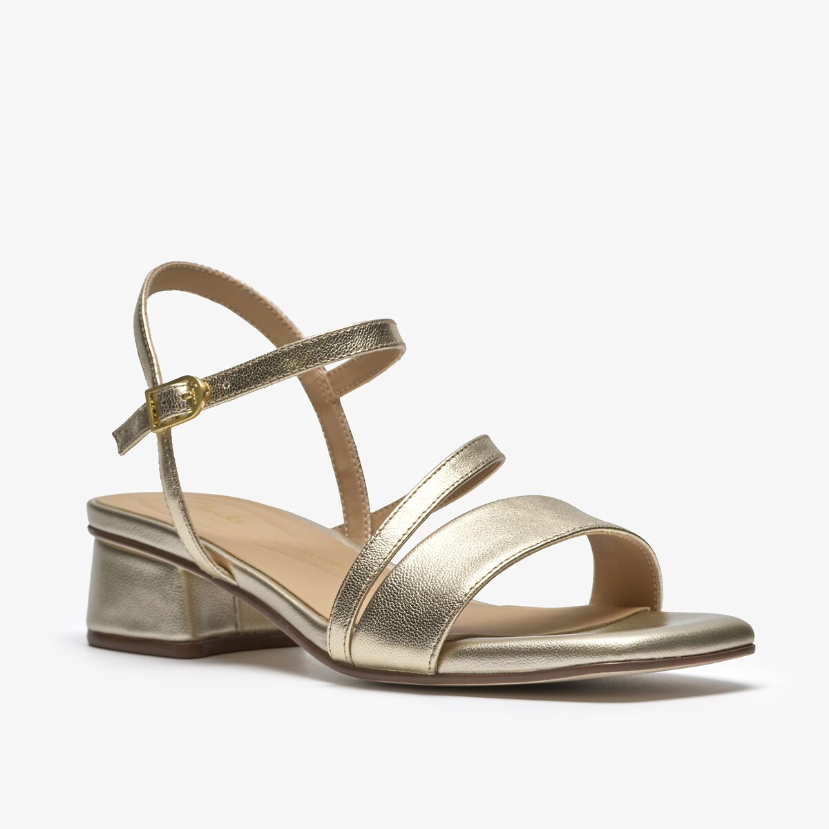 Sandali in pelle Serina35 Strap oro bianco, CLARKS