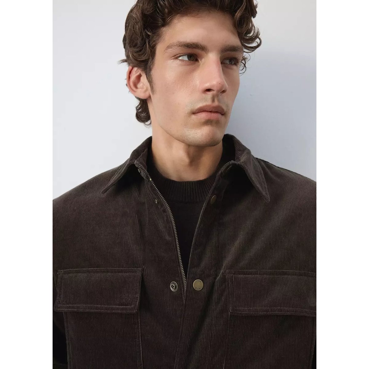 Veste velours côtelé poches café, MANGO MAN