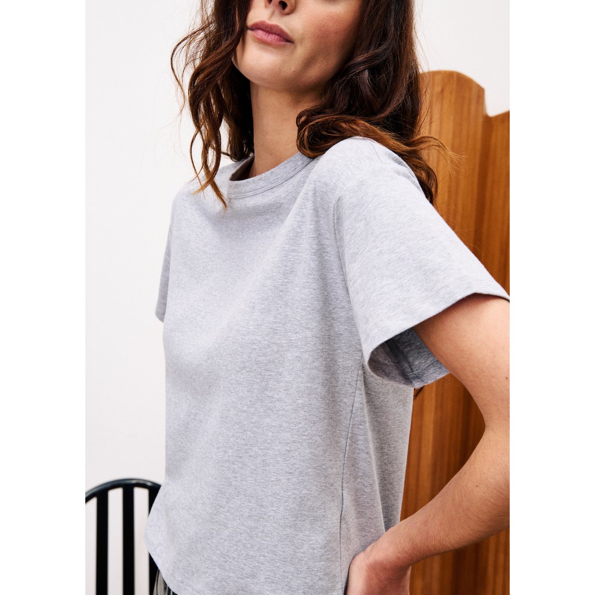 T-shirt en coton NEBELUNG gris, FRNCH