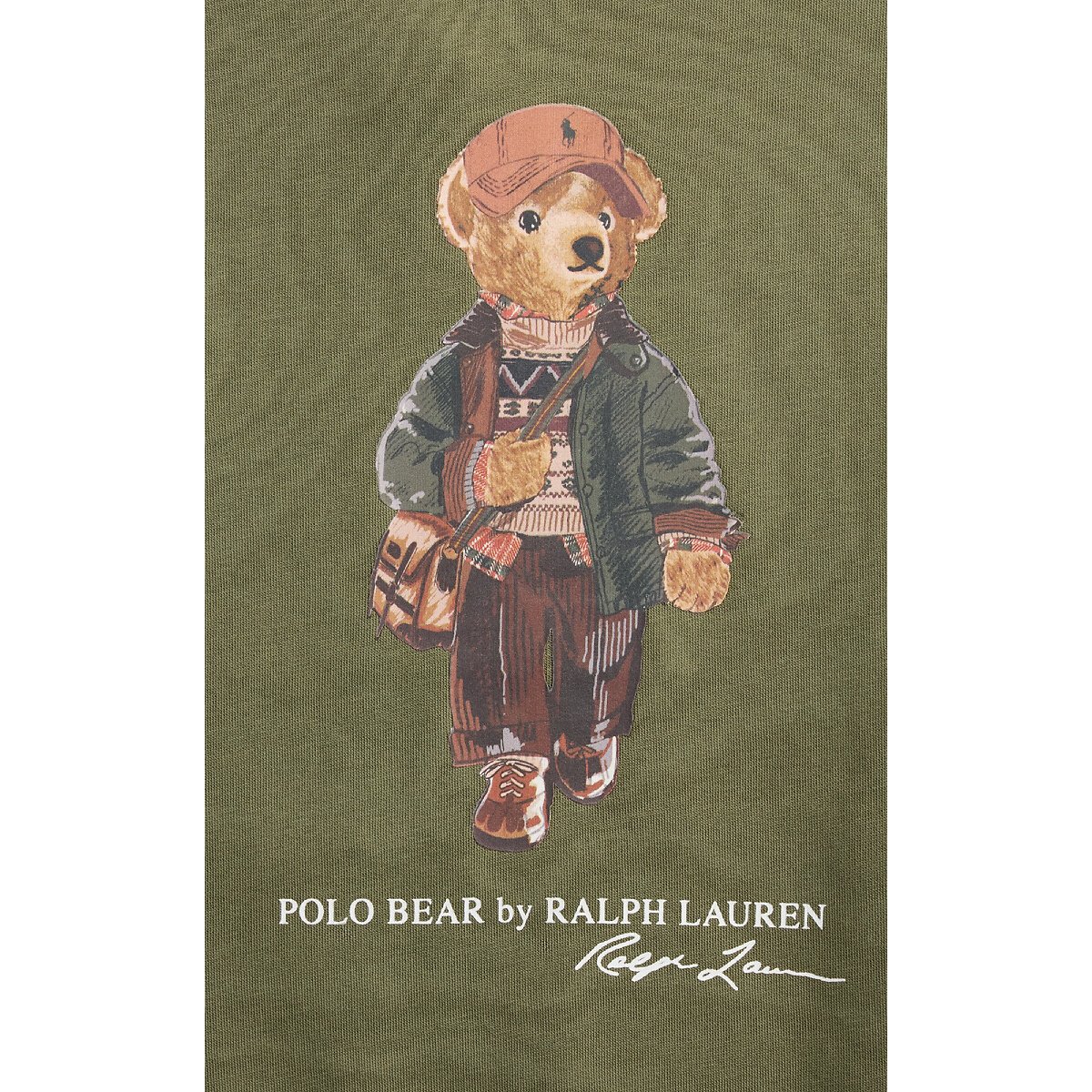 Maglia con collo rotondo in felpa, BEAR kaki, POLO RALPH LAUREN
