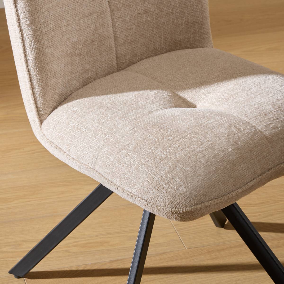 Chaise pivotante en acier GIRA beige, ATMOSPHERA